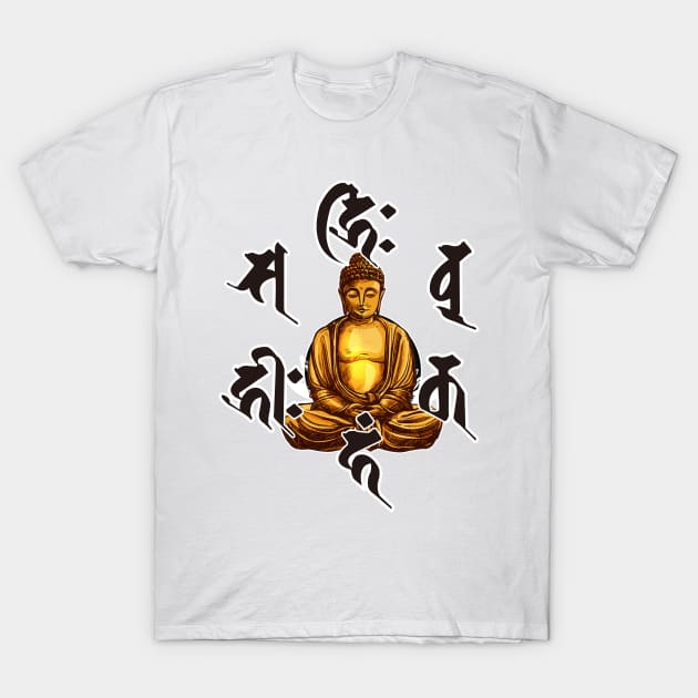 Buddha and Brahma T-Shirt by CRAZYMAN